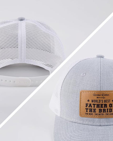 VIOZOFA Men's Hat Gifts - Men Cap Gifts for Christmas Father's Day Birthday Trucker Hat Leather Pattern Baseball Cap