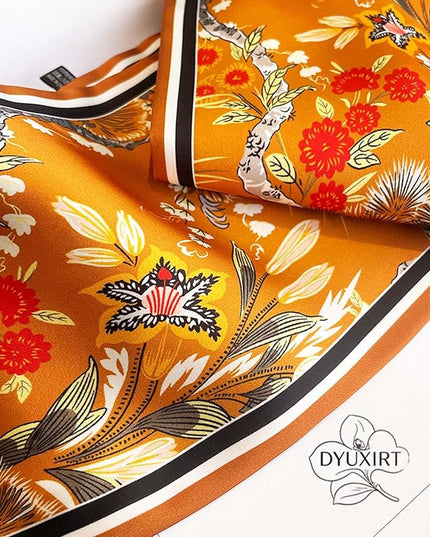 Head Scarf Purse Handle Neck Satin Hair Scarfs For Bag Lightweight Silky Long Thin Women's Fashion Scarves 59 * 5.9”