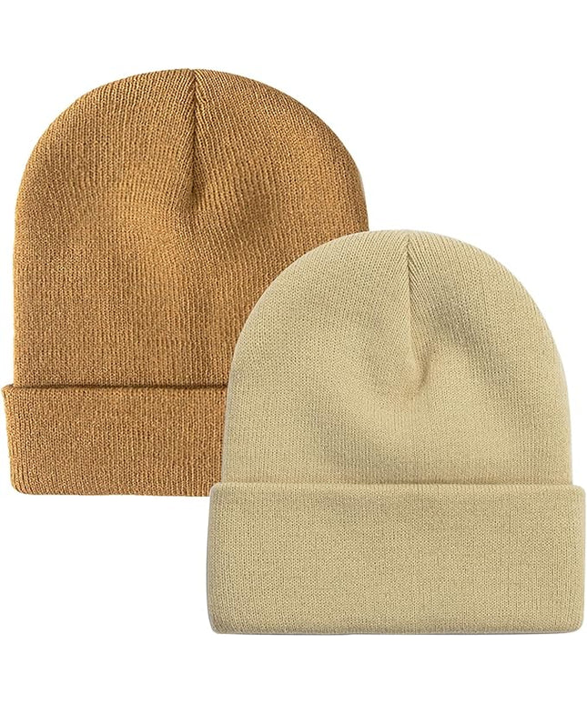 ZOORON 1&2 Pack Beanie for Men Women Slouchy Beanie Hats Winter Knit Caps Soft Ski Hat Unisex