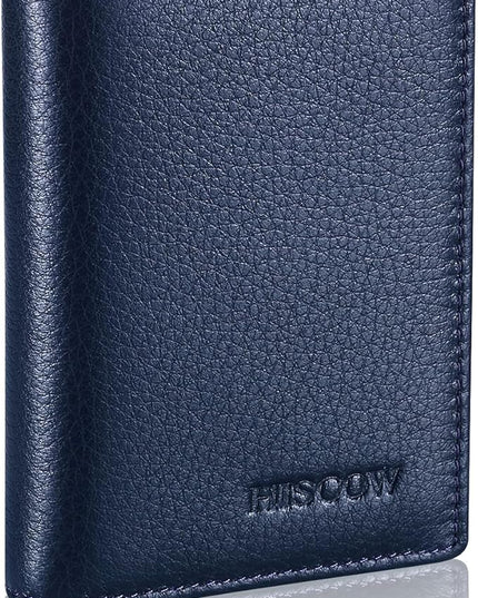 Leather Business Card Case Holder for Men & Women, Italian Calfskin