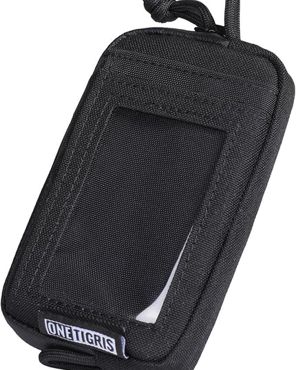 ONETIGRIS Front Pocket Wallet with Zippers Small Coin Purse Tactical Wallet Nylon Minimalist Wallet for Men Women, Black