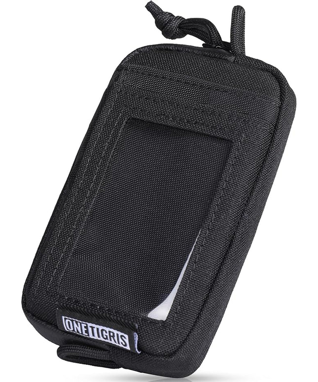 ONETIGRIS Front Pocket Wallet with Zippers Small Coin Purse Tactical Wallet Nylon Minimalist Wallet for Men Women, Black