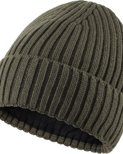 Connectyle Fleece Lined Cuffed Beanie Hat for Men Women Knitted Winter Wool Beanies Skull Cap Warm Watch Hat