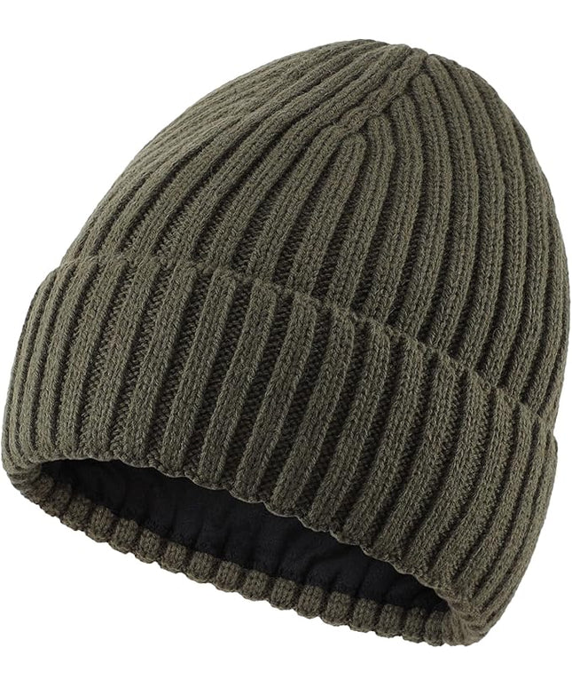 Connectyle Fleece Lined Cuffed Beanie Hat for Men Women Knitted Winter Wool Beanies Skull Cap Warm Watch Hat