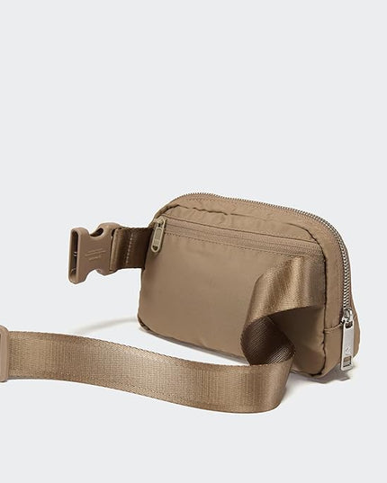 Pander Everywhere Belt Bag for Women, Fashion Waist Packs, Crossbody Bags with Adjustable Strap (Gray Brown)