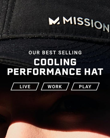 MISSION Cooling UPF Performance Hat - Unisex One Size Cap for Workouts, Golf & Running - Sweat & Water Activated Technology