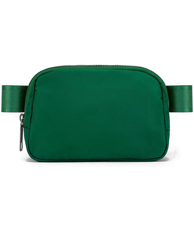 YOSHUYUKI Cross Body Fanny Packs for Women Men Fashion Waist Bag Pouch Nylon Small Travel Crossbody Bags Mini Purse Everywhere Belt Bag Bum Bag for Workout Running Hiking Everglade Green