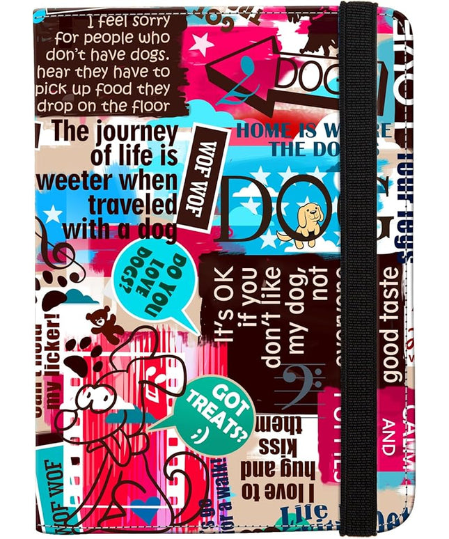 Passport Holder,Cute Passport Cover,Travel Wallet with Credit Card Slots Rfid passport Wallet Waterproof Documents Organizer Women Men (Dog)