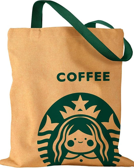 Aesthetic Canvas Tote Bag - Reusable Shoulder Tote Bag for Women Lady Casual Vacation, Shopping, Work, Gym