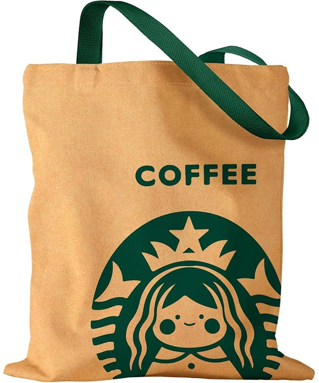 Aesthetic Canvas Tote Bag - Reusable Shoulder Tote Bag for Women Lady Casual Vacation, Shopping, Work, Gym