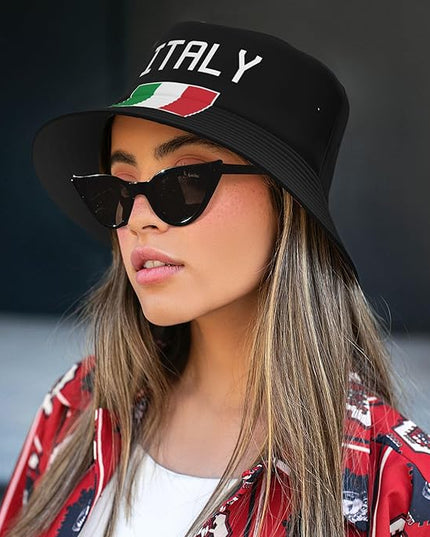 Funny Flag Bucket Hat for Men Women, Fisherman Hats Packable Fashion Sun Cap for Travel Outdoor Beach Boys Girls