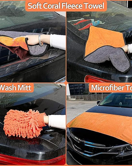 THINKWORK Car Cleaning Kit, Car Washing Kits for Vehicles, Car Detailing Kit Suitable for Small and Medium Vehicles Such As Cars, Trucks, Suvs(17pcs)