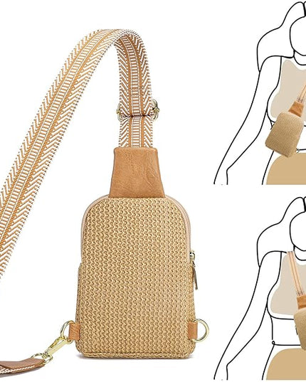 INICAT Faux Straw Crossbody Bags Beach Gifts Valentines Day Her Cruise Ship Essentials Women Summer Small Sling Purses