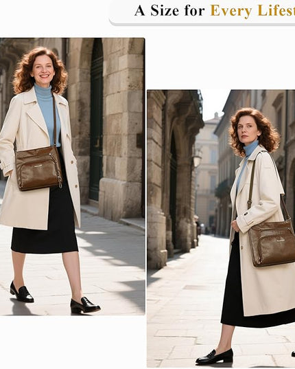 Crossbody Purses for Women Soft Vegan Leather Cross Body Handbag Lightweight Medium Shoulder Purse Travel Casual Bag