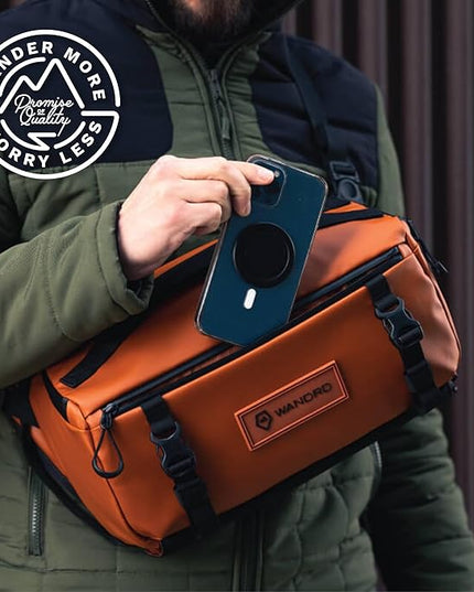 WANDRD ROGUE V1 9L Sling: Compact Camera Sling and Crossbody Bag with Fast Access, 3-Way Carry– Lightweight Everyday Bag Great for Travel, Photography, and Daily Use (Sedona Orange)