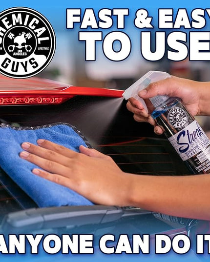 Chemical Guys CLD30016 Streak Free Glass & Window Cleaner (Works on Glass, Windows, Mirrors, Navigation Screens & More; Car, Truck, SUV and Home Use), Ammonia Free & Safe on Tinted Windows, 16 fl oz