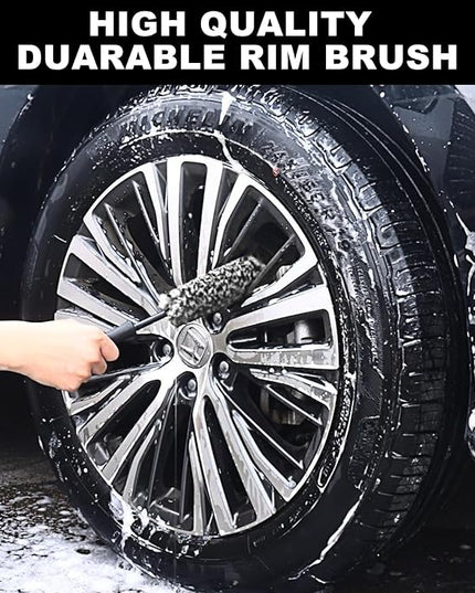 12Pcs Wheel Brush Kit for Cleaning Wheel and Tire, Wheel and Rim Brush, Car Detailing Brushes, Tire Brush, Bendable & Durable Car Wheel Rim Cleaner Brush Set,Car Detailing Cleaning Brush Supplies Kit