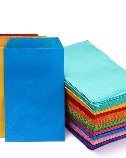 Quotidian Gold Flat Small Greaseproof Paper Bags 3" x 5" (8 x 13.3cm) Pack of 100 - Small Treat Candy Wedding Confetti