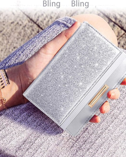 Passport Holder Cover Travel RFID Blocking Passport Cover Rose Gold Cute Flowers Passport Wallet with Elastic Band for Women