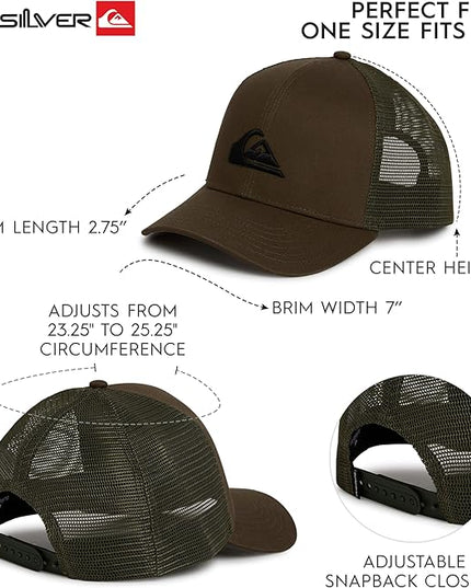 Quiksilver Men's Premium Cotton Adjustable Snap Back Logo Baseball Cap