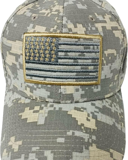 Roytrense Embroidered American Flag Unisex Baseball Cap (100% Cotton)