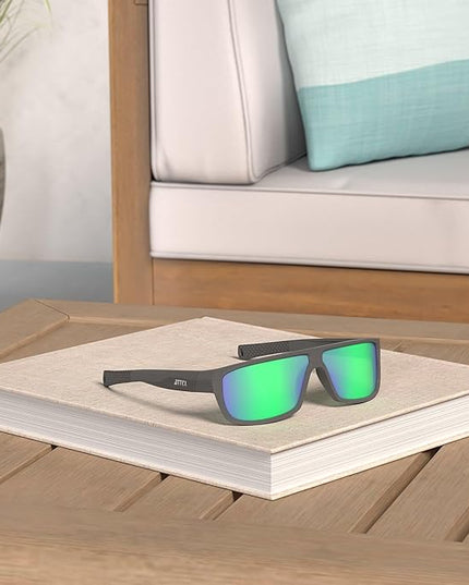 ATTCL Polarized Sunglasses Men for Fishing: UV Protection Lightweight TR90 Sports Wrap Sun Glasses Driving Golf Running