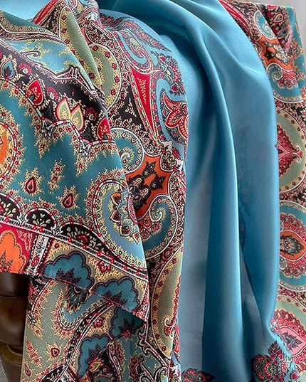 Fashion Scarves Scarf 100% Silk Feeling Scarf Silk Like Scarves Long Lightweight Sunscreen Shawls for Women