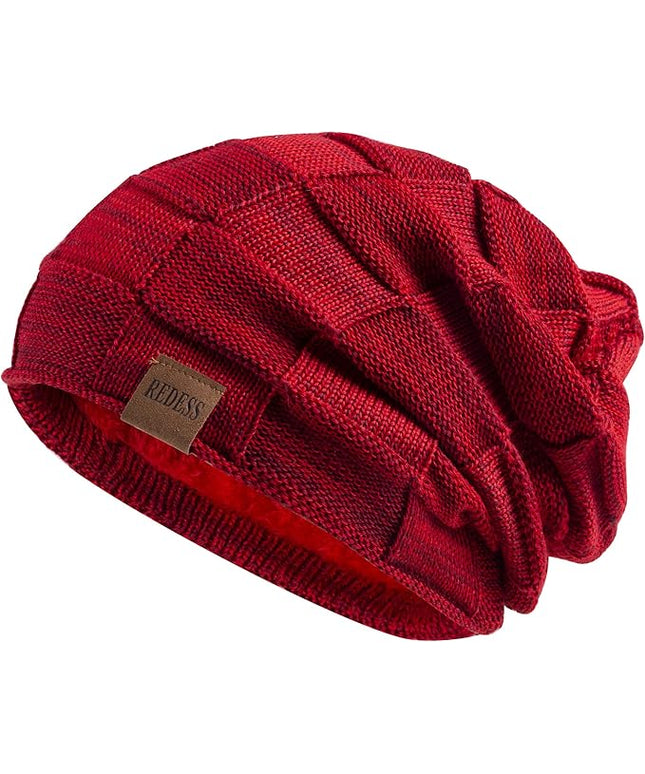 REDESS Beanie Hat for Men and Women Winter Warm Hats Knit Slouchy Thick Skull Cap