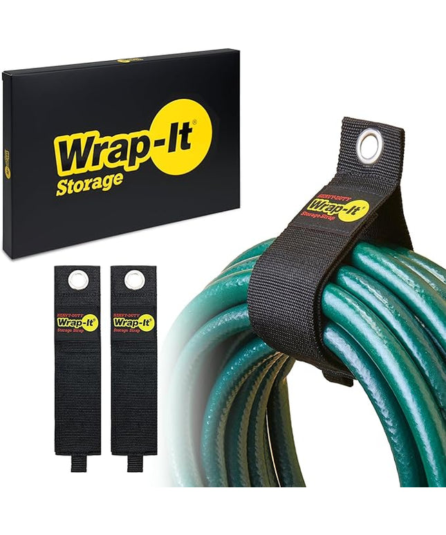 Heavy-Duty Wrap-It Storage Straps, 22" (2 Pack) - Hook and Loop Organizer Hanger for Extension Cords, Cables, Hoses, Rope and More for Garage, Home, Shop, Boat and RV Organization