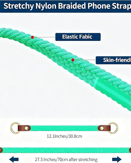 Double Stretchy Neck Keychain Lanyard, Cute Lanyard Lanyard for Women Men Teacher, Badge Lanyards for ID Badge Holder（Lake Blue）