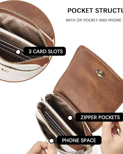 BOSTANTEN Vegan Leather Small Crossbody Bags for Women Designer Cell Phone Bag Wallet Purses Adjustable Strap