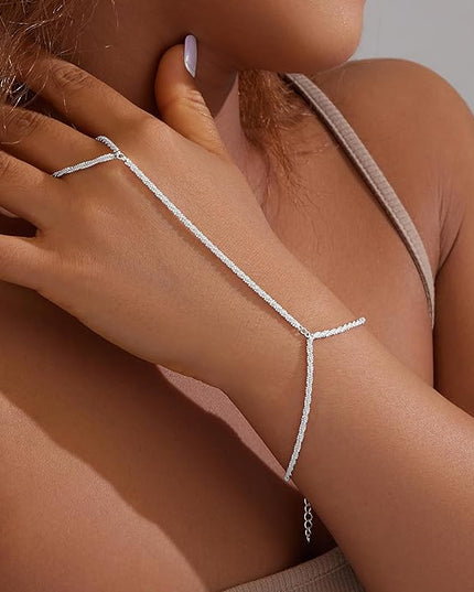 Gold Bracelets Set for Women Stack, Dainty Thick Bracelets Stack for Women Trendy, Simple Thin Gold Plated Cuff Stackable Bracelets With Beaded Cuban Paperclip Snake Rope Bangle Hand Chain Jewelry Gifts for Women Non Tainish