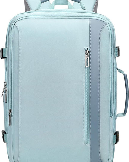 PIJUSHI Travel Backpack for Women Expandable Carry on Luggage Backpack Airline Approved Personal Item Laptop Bag(PE034 Blue)