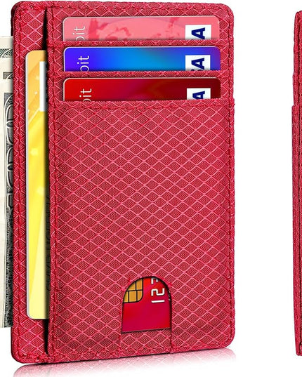 Artpaxy Slim Wallet for Men & Women, Minimalist Front Pocket Card Holder for Travel, RFID Blocking, Water Resistant Nylon Wallet for ID & Cash & Credit Card