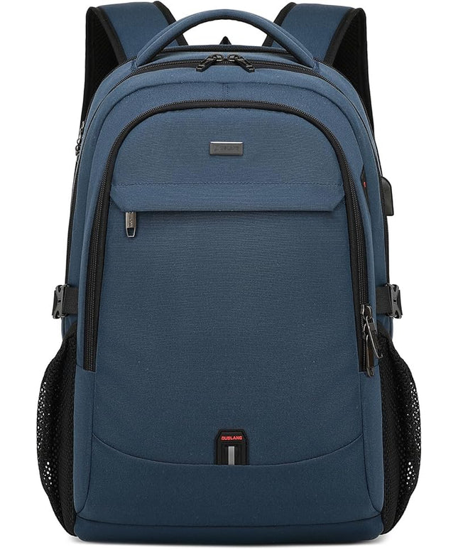DUSLANG 17 Inch Laptop Backpack for Travel Water Resistant College Backpack for Men Women Laptop Bag with USB Charging Port,Blue