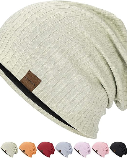 Slouchy Beanie for Men Women Soft Lightweight Running Beanie Hat Chemo Cap Skull Cap