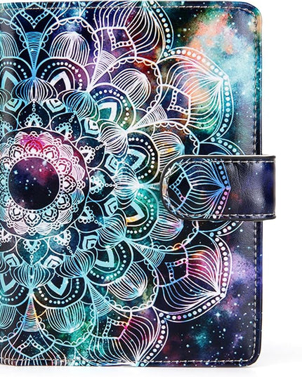 Passport Holder for Travel Essentials, RFID Blocking Passport Wallet Cover with Magnetic Closure, Passport Book Holders for Women and Men (Mandala in the Galaxy)