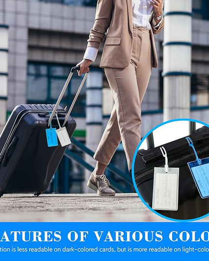 30 Pack Luggage Tags for Suitcases, Airplane Travel Essentials for Flying, International Travel Must Haves, and Luggage Accessories by Sodsay