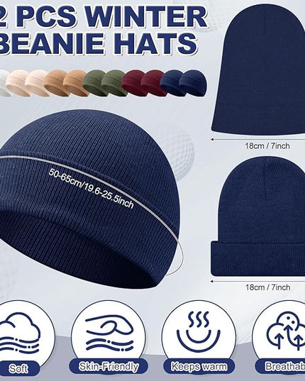 Winter Beanie Hats Bulk for Men Women Beanie Cap for Donation Cozy Knitted Cuffed Skull Cap Gift Soft Ski Hat