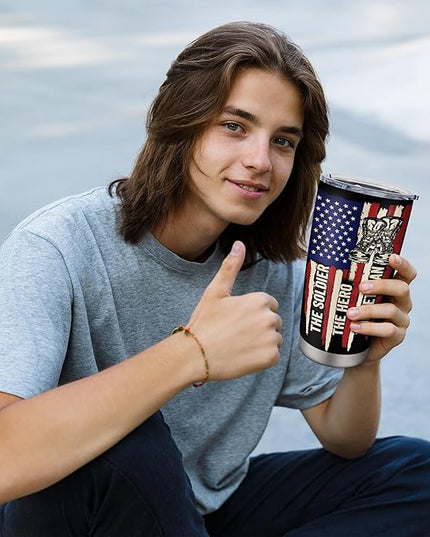 Veterans Day Gifts Tumbler 20oz, Gift for Veteran, Veteran Gifts for Men, Army/Marine Corps Veterans Present, Vietnam Veterans Present, Gift for Proud Patriotic Hard Head Veterans Drink Cup
