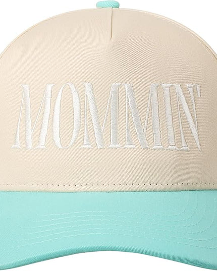 MIRMARU Two-Tone Vintage Canvas Trucker Hats for Men & Women, Adjustable Size Baseball Caps with Trendy Embroidered Design