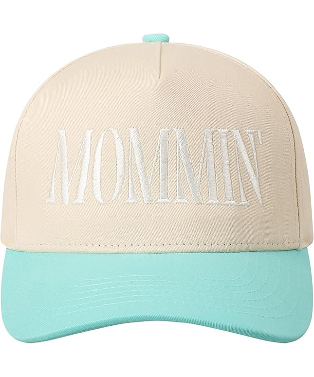 MIRMARU Two-Tone Vintage Canvas Trucker Hats for Men & Women, Adjustable Size Baseball Caps with Trendy Embroidered Design