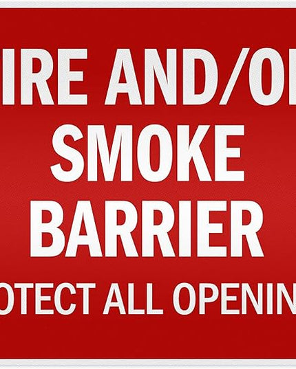 Fire And Or Smoke Barrier Protect All Openings Sign, 24x30 Inches, 3M EGP Reflective .080 Aluminum, Fade Resistant, Made in USA by My Sign Center