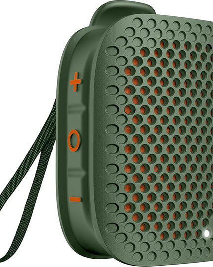 Monster Blaster Micro Wearable Bluetooth Speaker, Clip-On Wireless Small Portable Speaker with Built-in Mic (Non-Magnetic), IPX7 Waterproof, TWS, Hands-Free Music/Calls for Work/Cycling/Running, Green