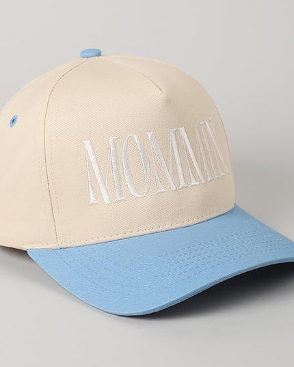 MIRMARU Two-Tone Vintage Canvas Trucker Hats for Men & Women, Adjustable Size Baseball Caps with Trendy Embroidered Design
