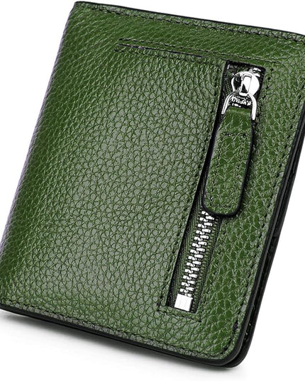 AINIMOER Small Leather Wallet for Women, Ladies Credit Card Holder RFID Blocking Women's Mini Bifold Pocket Purse