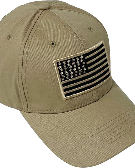 Roytrense Embroidered American Flag Unisex Baseball Cap (100% Cotton)