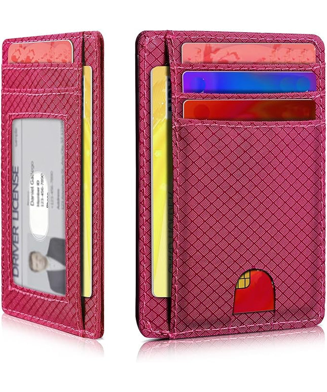 Artpaxy Slim Wallet for Men & Women, Minimalist Front Pocket Card Holder for Travel, RFID Blocking, Water Resistant Nylon Wallet for ID & Cash & Credit Card