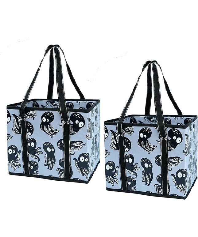 BeeGreen Large Waterproof Reusable Bags Christmas Heavy Duty Shopping Tote for Groceries Pool Gift with Webbing Handles