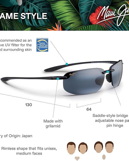 Maui Jim Polarized Men's and Women's Hookipa Rectangular Sunglasses